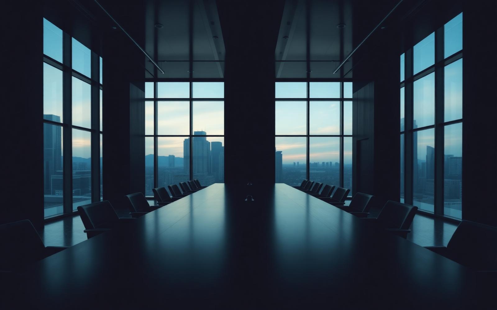 Executive boardroom with modern furnishings